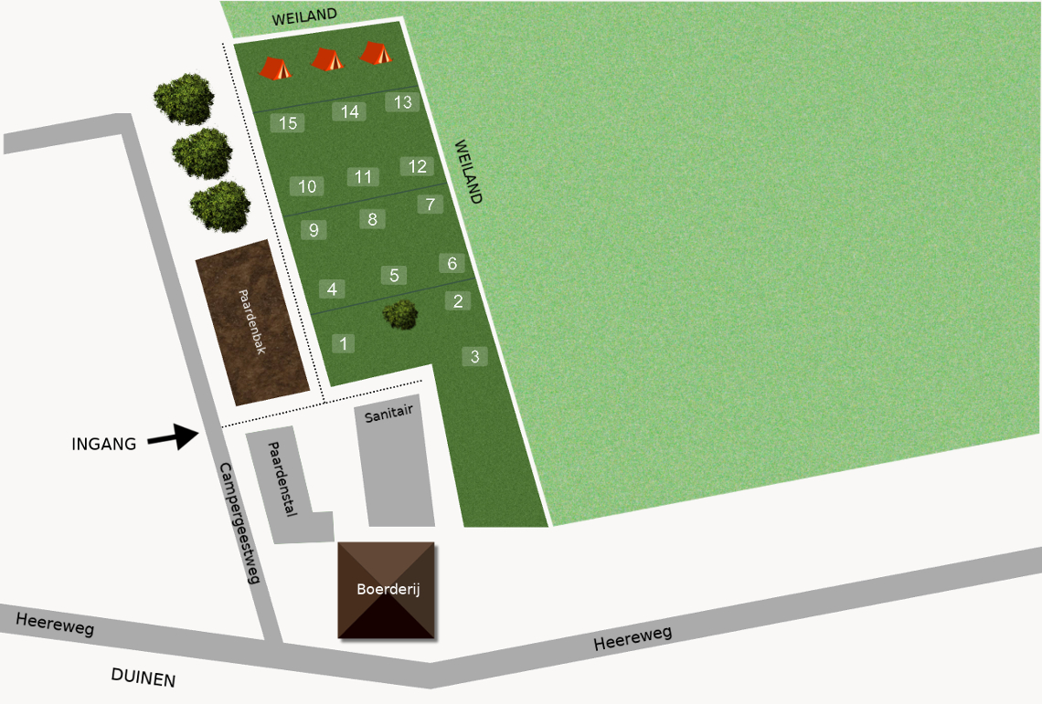 plattegrond camping schoorl camperduin groet boerencamping gewoon buiten